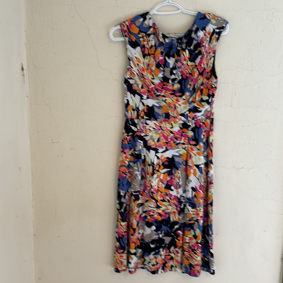 Dana Buchman sleeveless multi colored spring dress size S - Picture 2 of 4